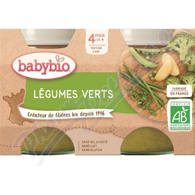 BABYBIO zelená zelenina + 2 x 130 g