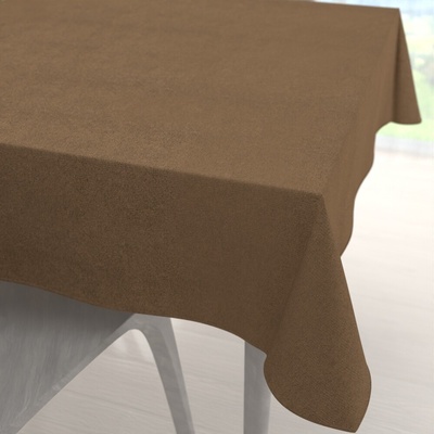 Biante Čtvercový ubrus imitace broušené kůže Alcantara ALC-015 Světle hnědý 100x100 cm