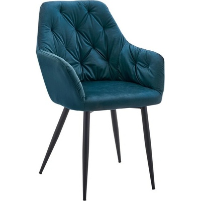Kondela Verio New tyrkysová Velvet / čierna