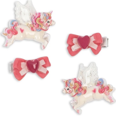 Set 4 sponek do vlasů Unicorn Multi Konges Slojd