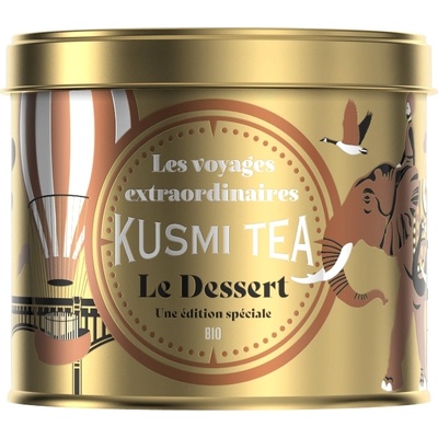 Kusmi Tea Le Dessert Зелен чай био органичен, специално златно издание, в метална кутия, 90 г (21314A1070)