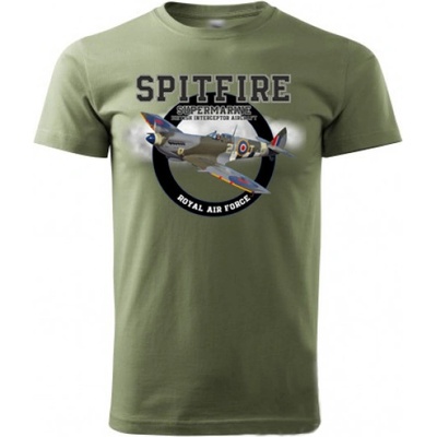 Tričko Striker Supermarine Spitfire olivové