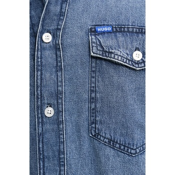 HUGO Blue Памучна риза Hugo Blue мъжка в синьо 50534162 (50534162)