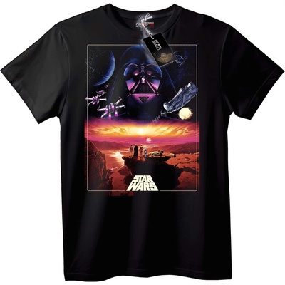 NOONEBRAND Тениска Star Wars Филмов Постер - 6XL, Black