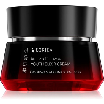 KORIKA Korean Heritage Ginseng & Marine Stem Cells Youth Elixir Cream подхранващ антиоксидантен крем за подмладяване на кожата на лицето 50ml