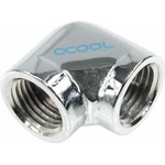 Alphacool L-конектор Alphacool HF, Вътрешна резба G1/4 - G1/4, 90°, Хром (AC-64215) - caretech