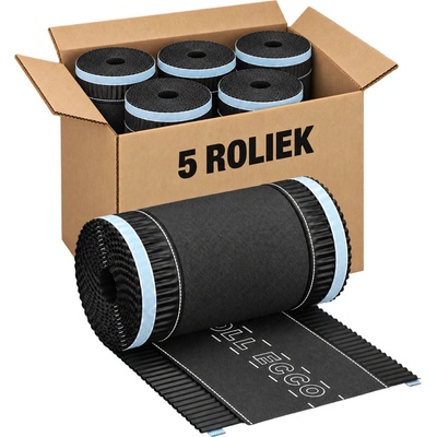 Eurovent Roll Ecco Hrebeňový pás 31 cm x 5 m RAL 9005 čierna 5 ks