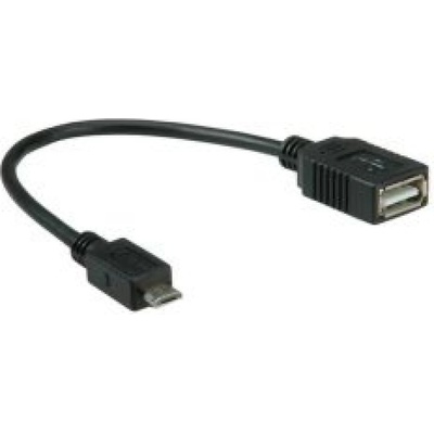 Roline Кабел USB2.0 AF/micro M OTG 0.15m (RV207B6DC9)