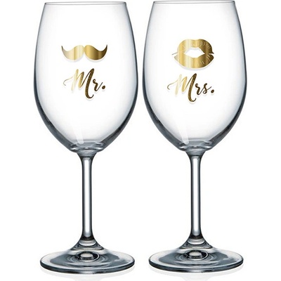 Nekupto Sklenice na víno pro pár Mr. a Mrs. 440 ml