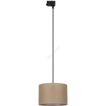 TK Lighting Пендел 3-фазна релсова система TRACER 1xE27/15W/230V Ø 30 см черен/кафяв (TK10692)