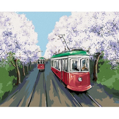 Zuty Malování podle čísel TRAMVAJE V TŘEŠŇOVÉ ALEJI