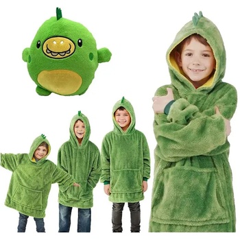 Играчка, възглавница и суитшърт в едно pillowpet, Универсален размер, Лесно почистване в пералня, Зелен (pillowpet)