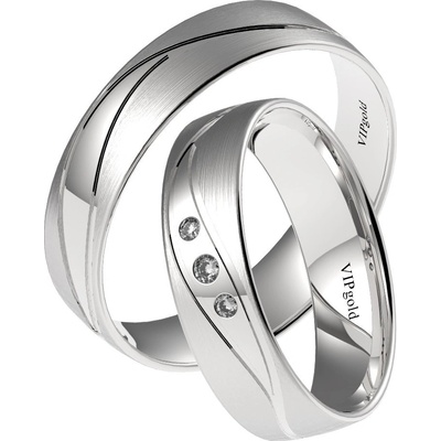 VIPgold Svadobné obrúčky 9879 biele zlato