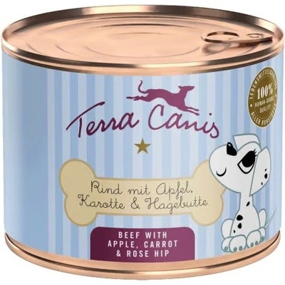 Terra Canis Puppy Телешко с ябълка, моркови и шипка 200 г