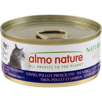 Almo Nature HFC Natural tuniak kuracie a šunka 6 x 70 g