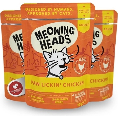 Meowing Heads Paw Lickin’ Chicken 4 x 100 g
