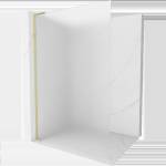 Mexen Kioto L душ параван Walk-in 80 x 200 см, матиран, златисто четкан - 800-080-103-55-30 (800-080-103-55-30)