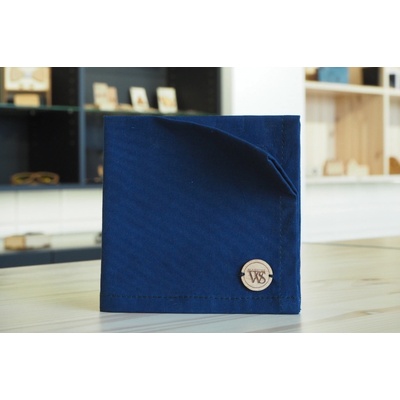 Wood Style Kapesníček do pánského saka modrotisk – Zboží Mobilmania