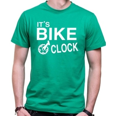 Fajntričko tričko It's Bike O'clock zelená