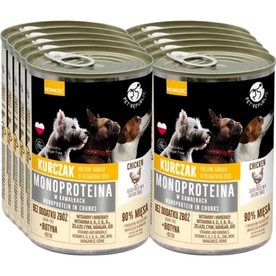 PetRepublic Adult kuracie monoproteínové kúsky v omáčke 10 x 400 g