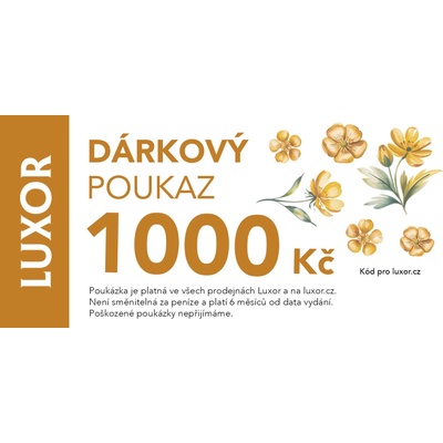 Luxor Elektronický dárkový poukaz 1000 Kč - Květinový