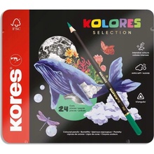 Kores Trojhranné pastelky Kolores Selection - 24 farieb