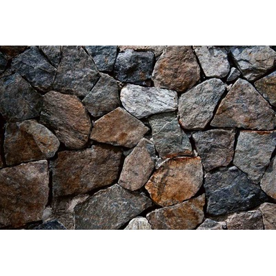 DIMEX ART Флизелинов фототапет тъмна каменна стена 375 x 250 см
