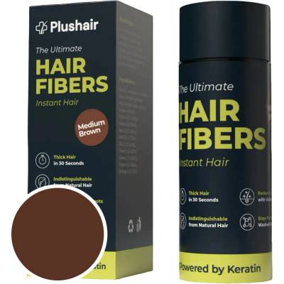 Plushair HAIR FIBERS vlasové vlákna stredne hnedé