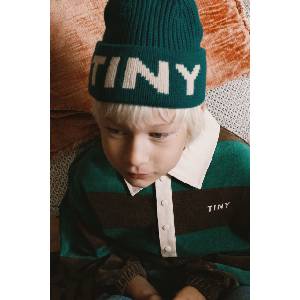 Tinycottons суичър за деца от памук NAVY STRIPES POLO SWEATSHIRT (AW26.462)