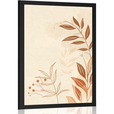 Plakát minimalistické listy Peach Fuzz - 20x30 white