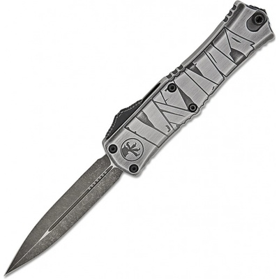 Microtech Signature Series Hera II Mini Black Apocalyptic Brushed Metal Halloween Mummy Wrap Deep 1702M-1BMHWMYS