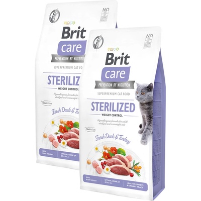 Brit Care Cat Grain-Free Sterilized Weight Control 2 x 7 kg