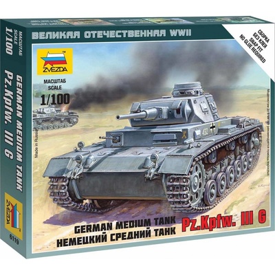 Zvezda Pz.Kpfw.III Wehrmacht Wargames WWII 6119 1:100