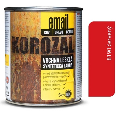 Slovlak Korozal Email 0,75 kg Červený