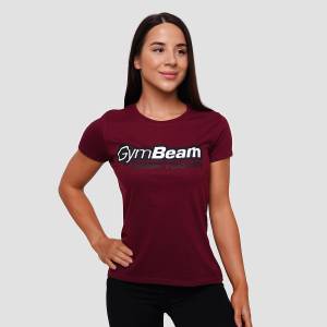 GymBeam Дамска тениска Beam Burgundy S