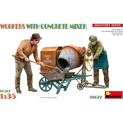 MiniArt Workers w/ Concrete Mixer 1:35
