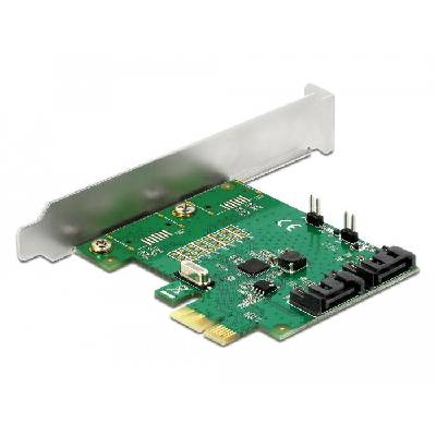 Карта Delock, PCI Express x1 към 2 port SATA, RAID (DELOCK-90392)