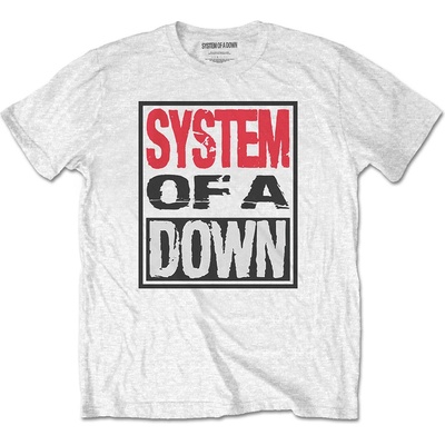 System of a Down tričko Triple Stack Box biela