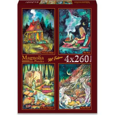 Magnolia - Puzzle 4x260 Kat Fedora: Welcome Home - The Poet - So Many Chapters - Restful Earth - 260 piese