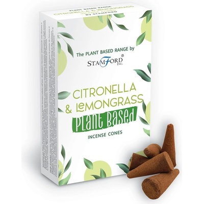 Stamford Rostlinné vonné kužely tekoucí dým Citronella & Lemongrass 12 ks