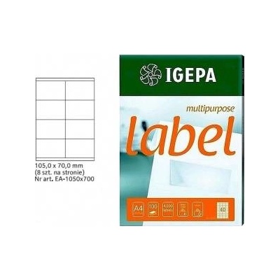 Igepa Group Desk LABEL A4 IGEPA 105 X 70.0 MM WHITE (100)