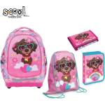 S-Cool Ученически комплект за училище раница, несесер, мешка, портмонеscool little puppy