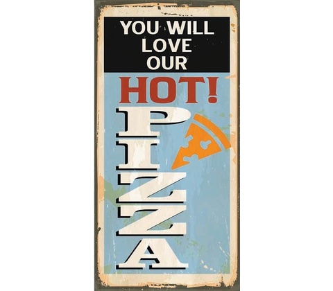 Ceduľa Hot Pizza