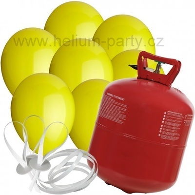XXL helium + 100 žlutých balónků