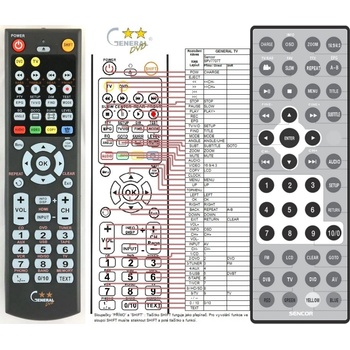 Image 1 of GENERAL SENCOR SPV7707T, SPV7909T, SPV8011T - съвместимо дистанционно управление на марката General (SPV7707T, SPV7909T, SPV8011T)