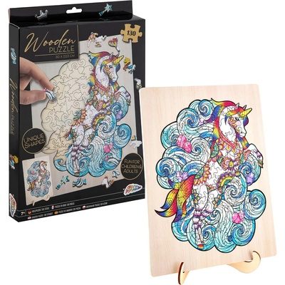Grafix Дървен пъзел Grafix от 130 части - Еднорог (400045)