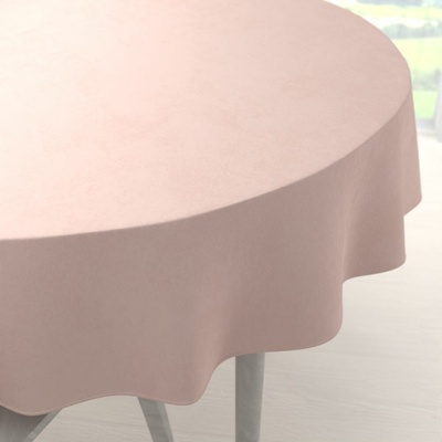Biante Veľký zamatový okrúhly obrus Velvet Premium SVP-043 Púdrovo ružový Ø 240 cm
