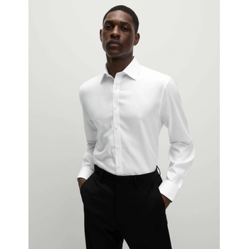 Marks & Spencer Риза от памук с класически силует с незабавна грижа Marks & Spencer бяла Marks & Spencer | Byal | МЪЖЕ | 15.5