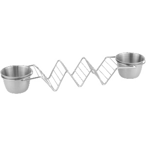 Horecano HORECANO-STREET FOOD-Стойка за тако с купички за сос 28x6.3xh4cm ХРОМ (HC-981958) (01981958)