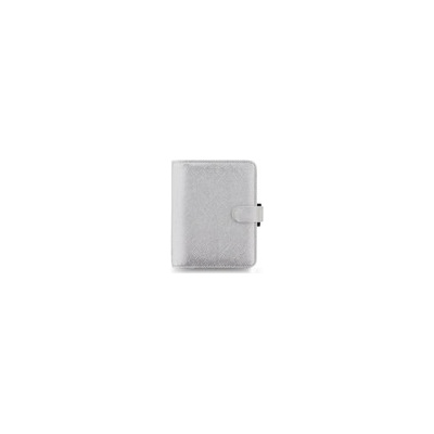 Filofax Saffiano A7 týždenný 2026 Metallic Silver